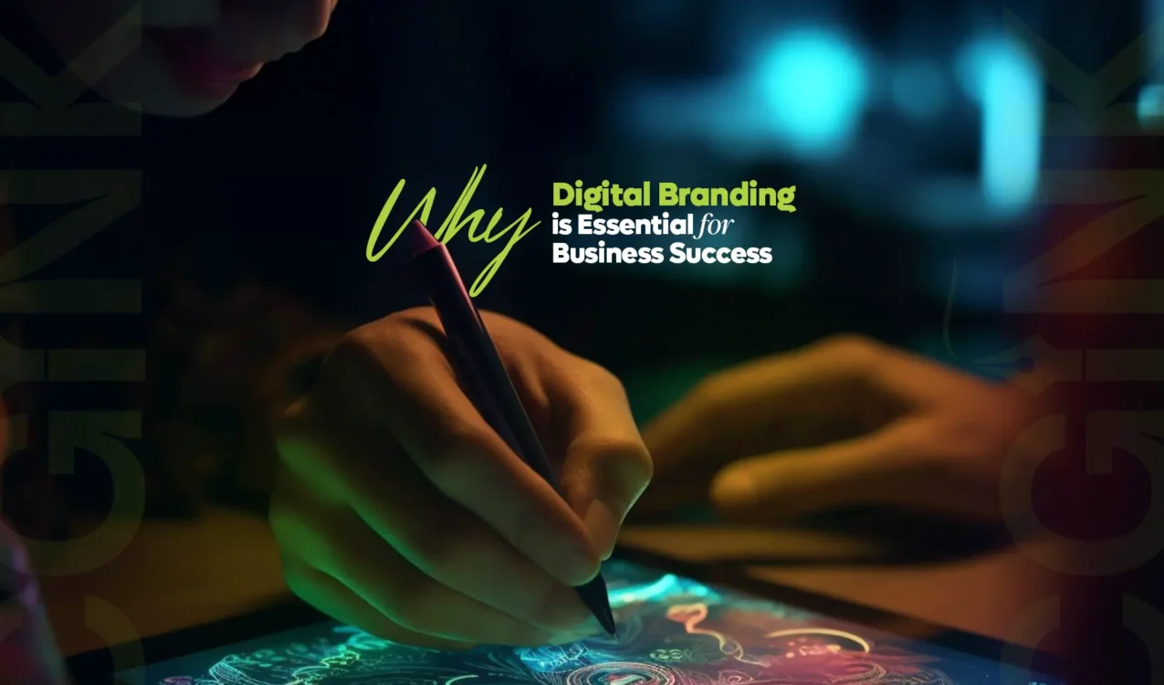 A close-up of a person using a digital pen on a tablet, symbolizing creativity and digital branding.