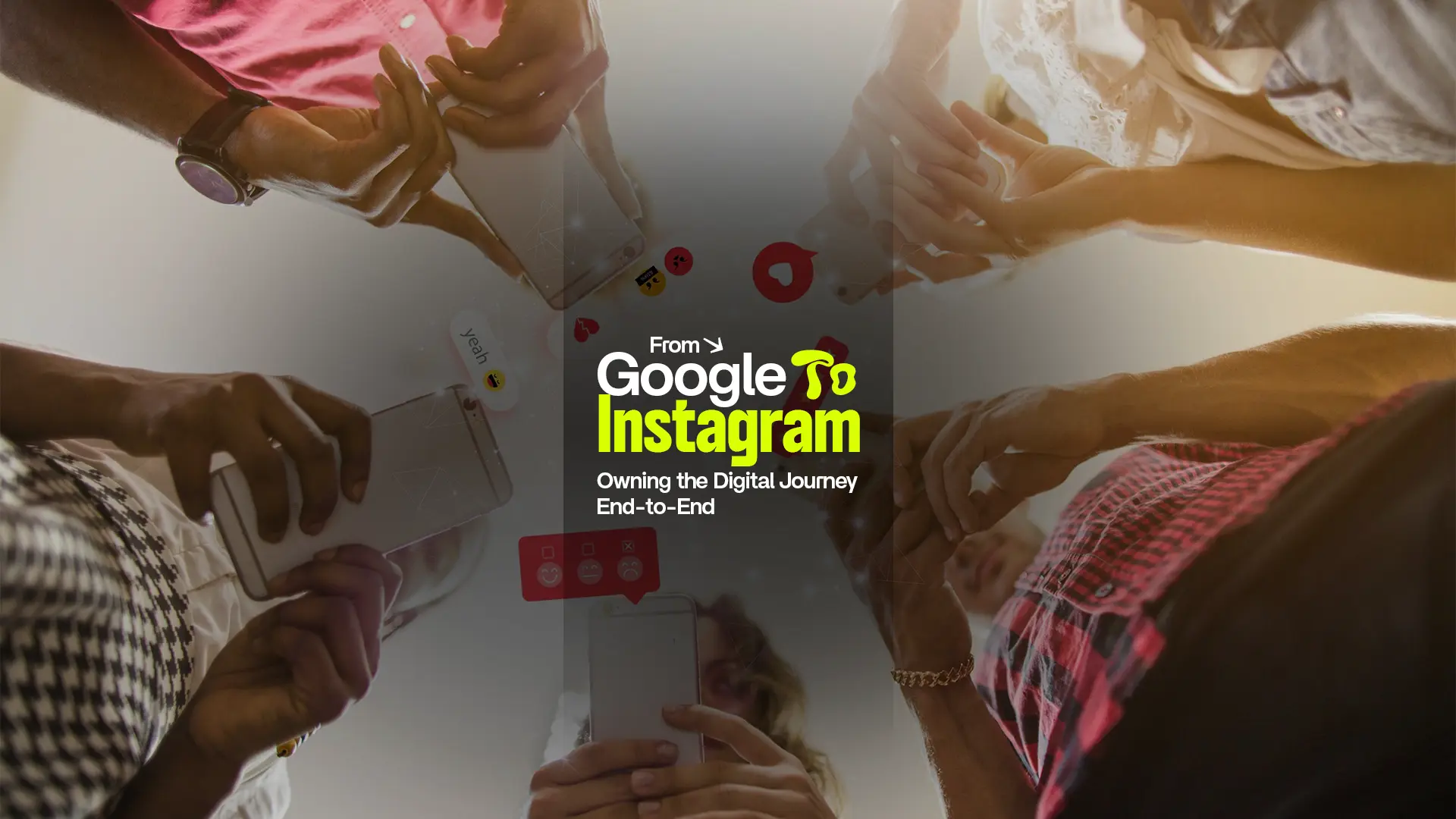 People using phones with social media icons – digital strategy concept by the Best Digital Marketing Agency in India