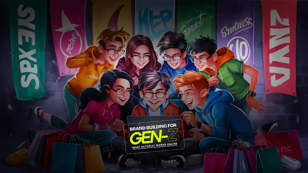 Illustration of Gen Z audience engaging with digital content, powered by CG iNK – Best Digital Brand Building Agency in India