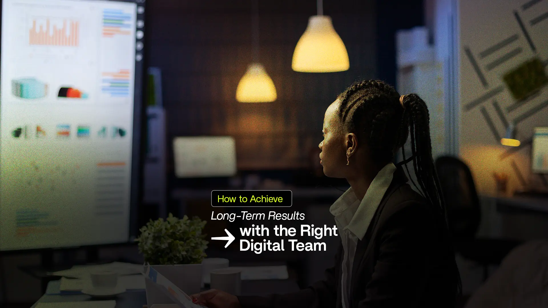 Professional working late on performance analytics – powered by CG iNK – Best Digital Marketing Agency in India