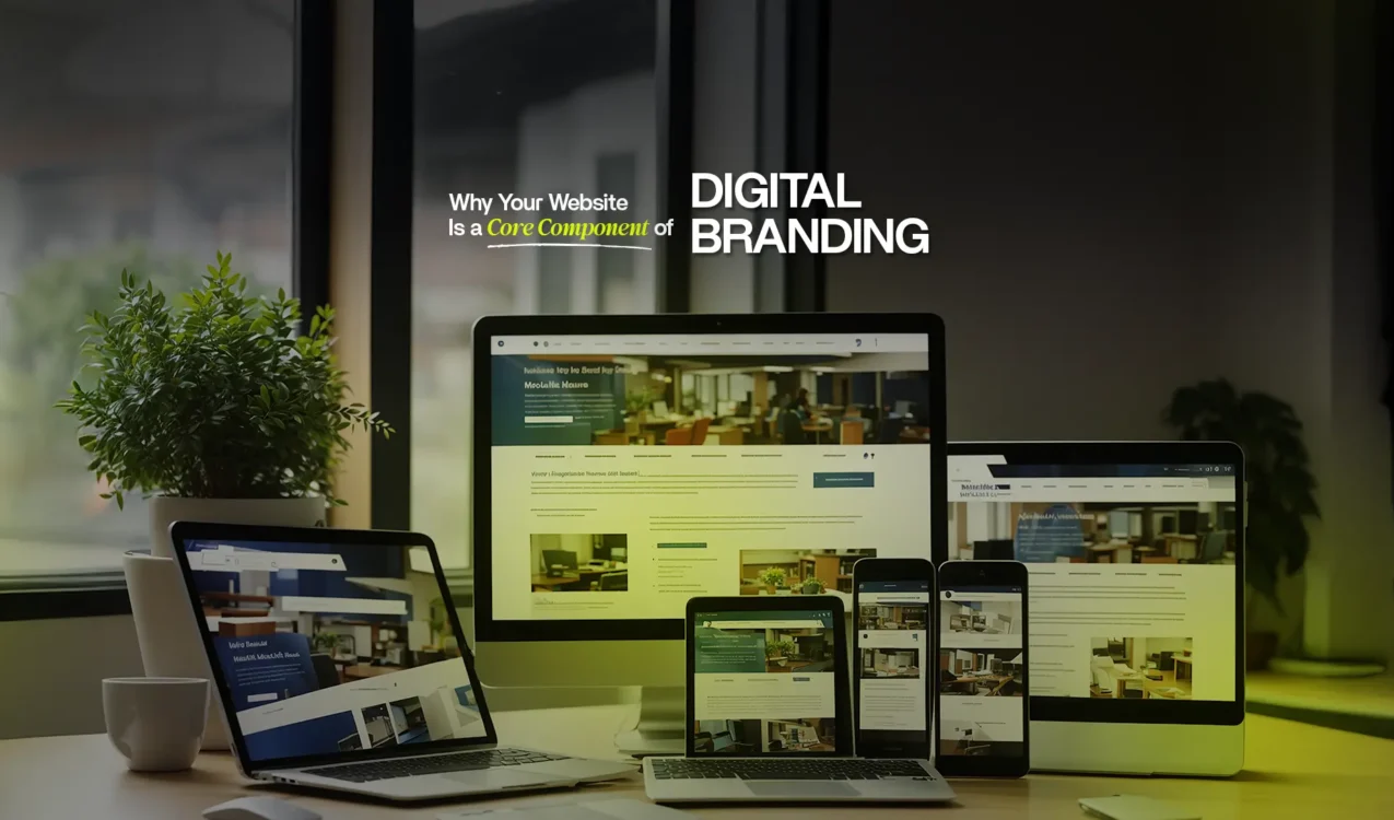 Modern website design on multiple devices showcasing responsive layouts by the Best Digital Brand Building Agency in India