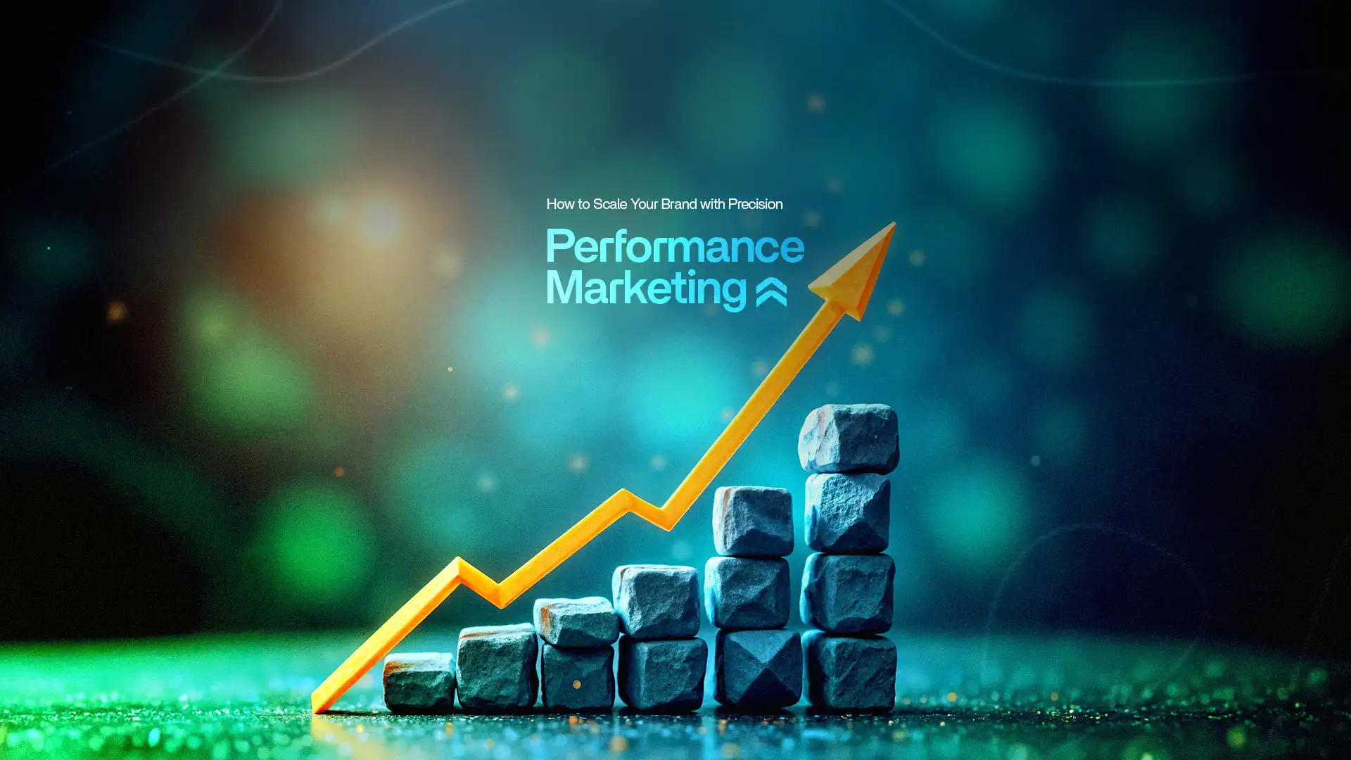 Bar graph with arrow symbolizing brand growth – powered by the Best Performance Marketing Agency in India