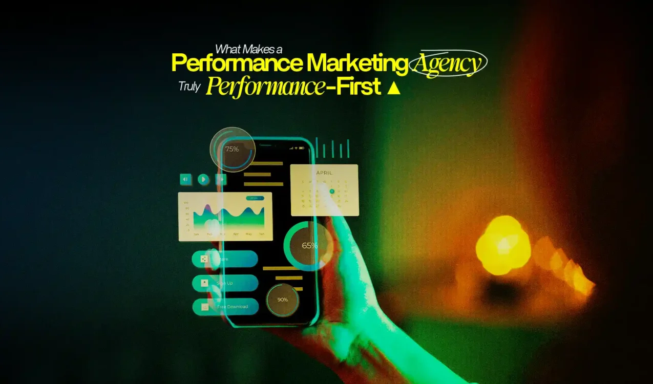 best digital marketing agency in India using performance-first strategies with futuristic analytics dashboard