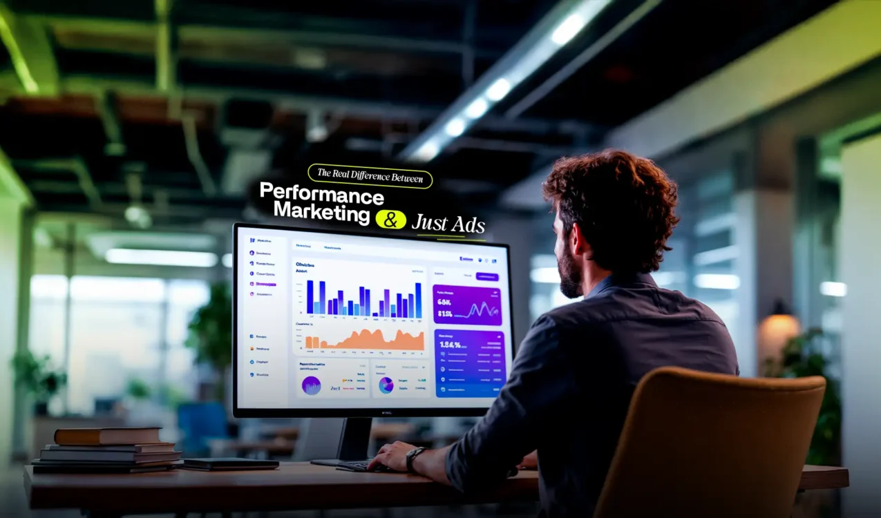 Digital marketer analyzing campaign data on screen – Best Performance Marketing Agency In India