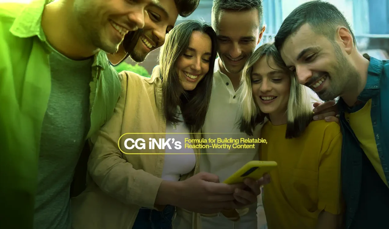 Group of young people reacting to viral content on phone – Best Social Media Marketing Agency In India