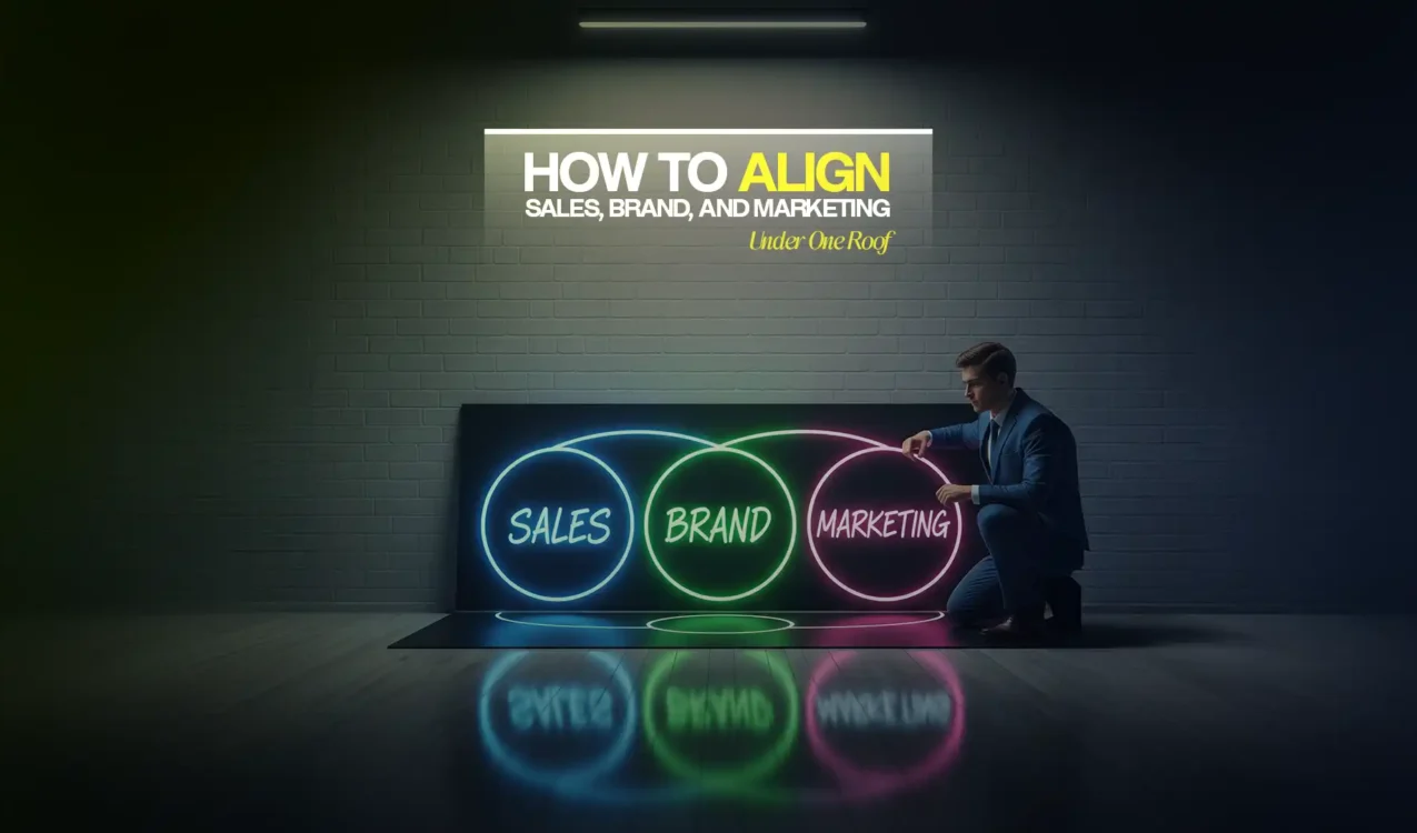 Man connecting sales, brand, and marketing circles – Best Digital Marketing Agency in India