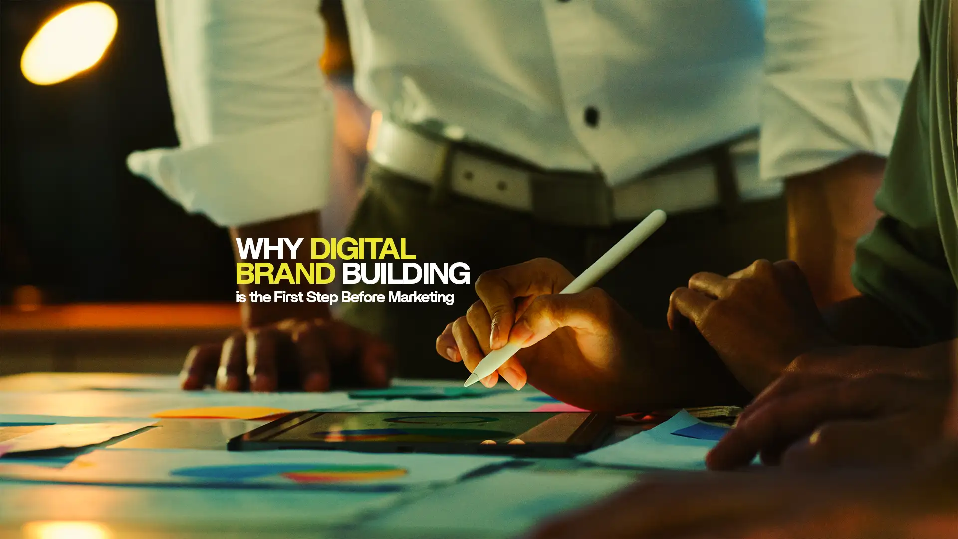 Creative team planning with tablet — Best Digital Brand Building Agency In India