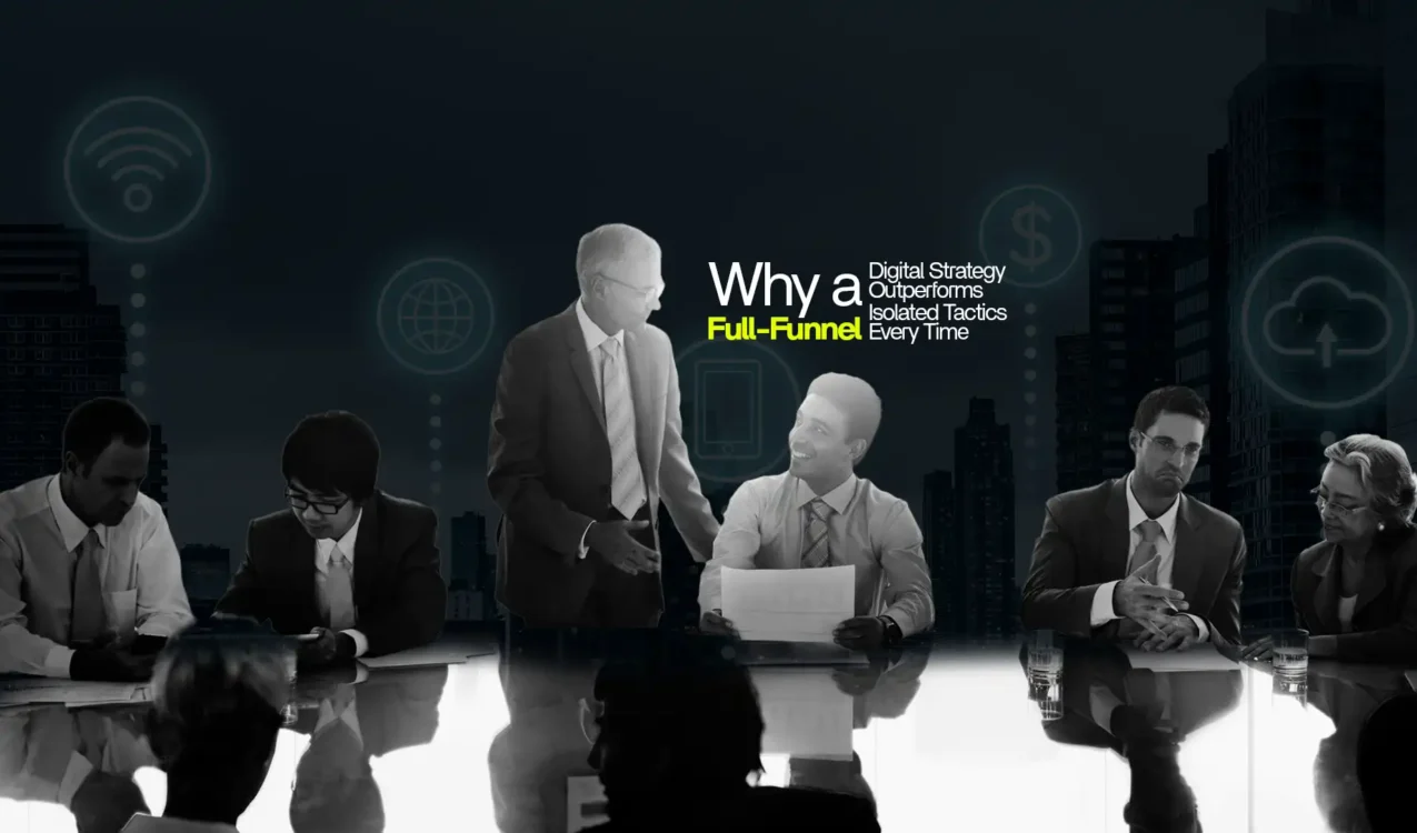 Business professionals discussing full-funnel strategy – Best Digital Marketing Agency in India