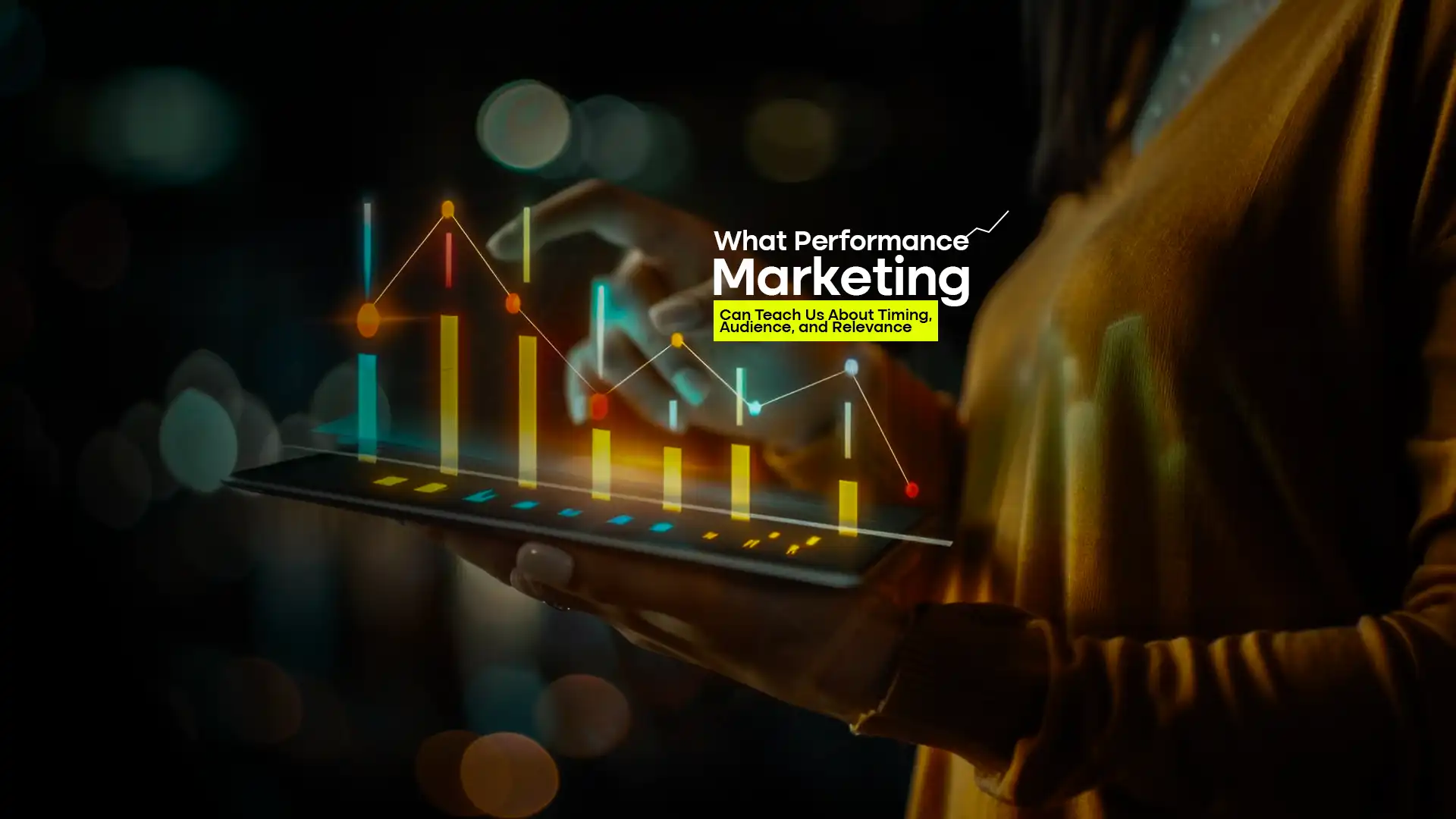 Digital graph on a tablet screen symbolizing ROI growth with the Best Performance Marketing Agency in India.