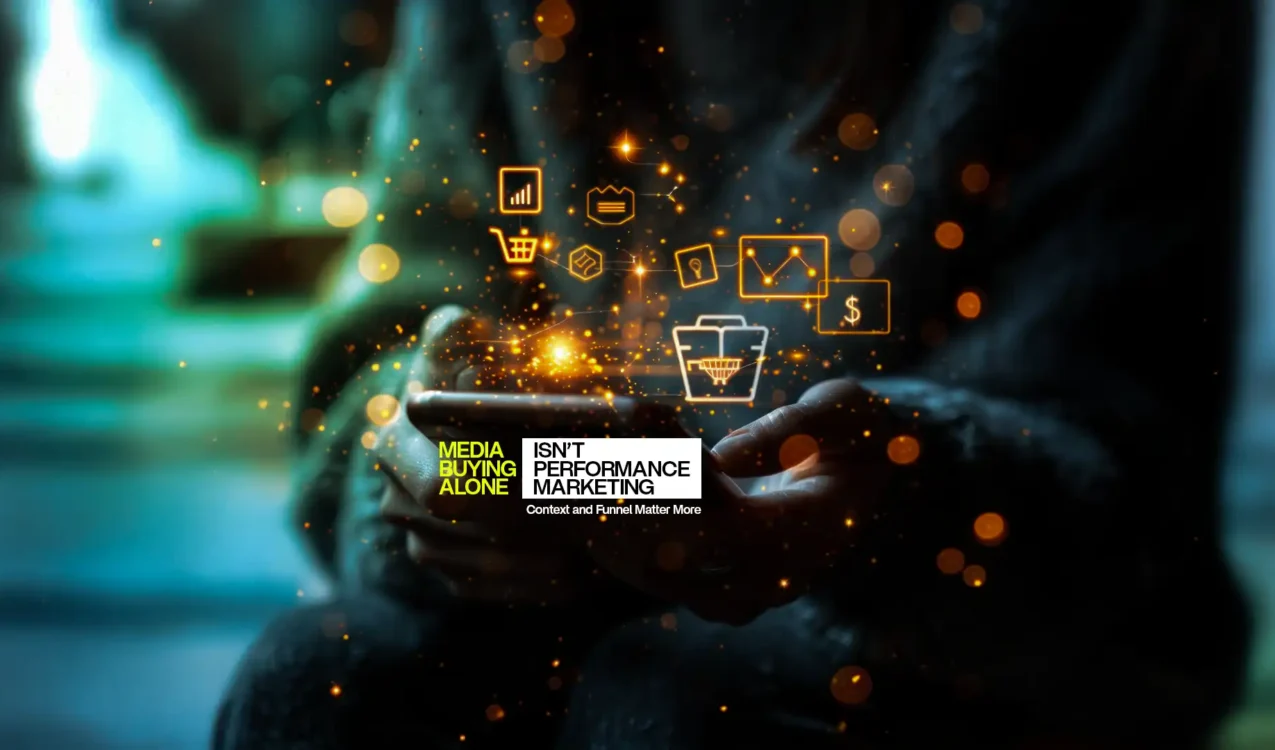 Person using smartphone with glowing digital marketing icons — best performance marketing agency in India