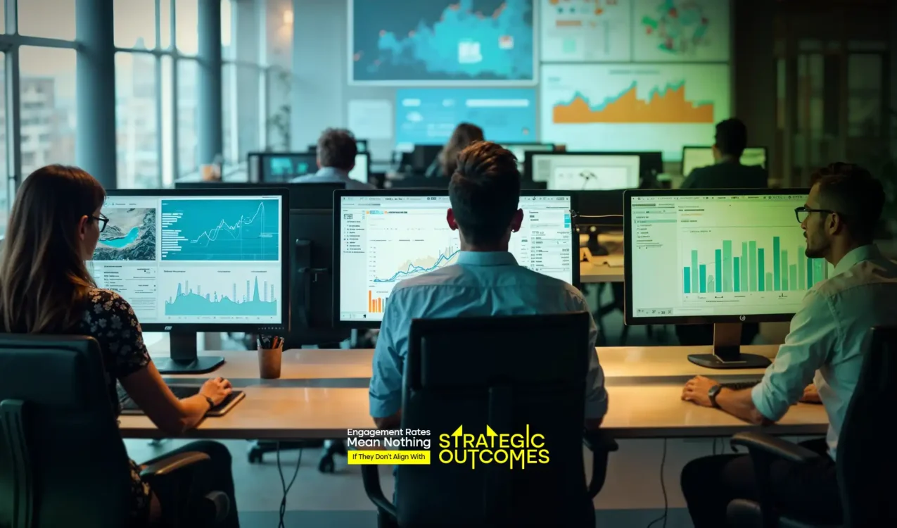 Team analyzing social media performance metrics at the Best Social Media Marketing Agency in India