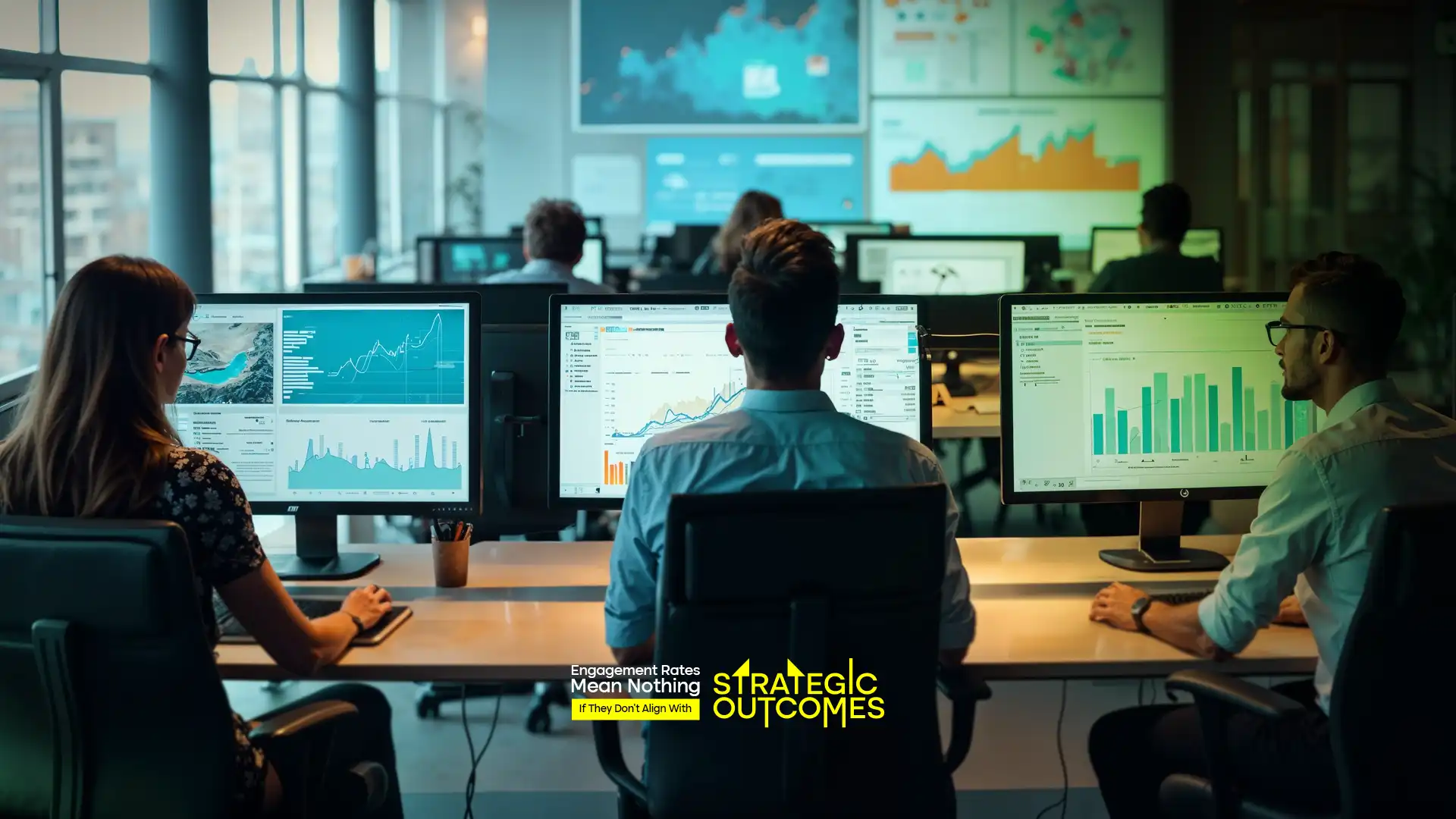 Team analyzing social media performance metrics at the Best Social Media Marketing Agency in India