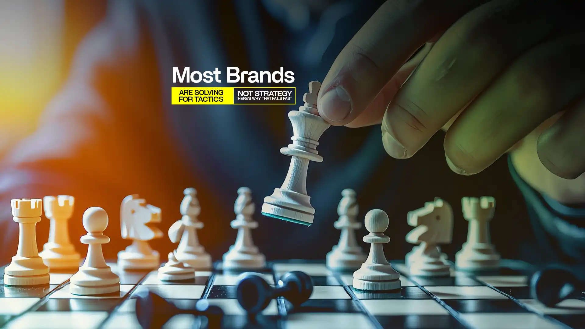 Hand moving chess piece symbolizing strategic planning by the Best Digital Marketing Agency in India