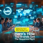 Strategy-led leadership meeting illustrating how the best digital marketing agency in NCR plans data-driven growth before execution