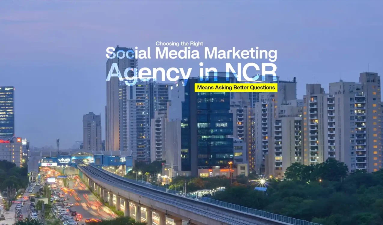 City skyline highlighting how a strategic social media marketing agency NCR drives brand visibility and engagement