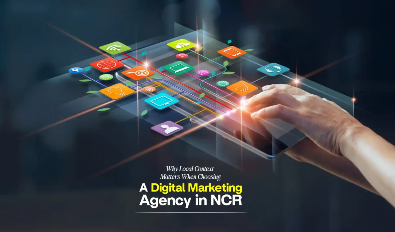 Interactive digital strategy interface symbolising data-driven planning by a digital marketing agency in NCR